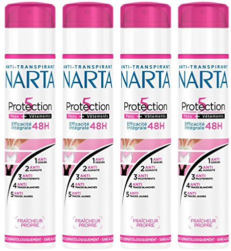 NARTA Anti-Transpirant Protection 5 Spray 200 ml – 4 Stück