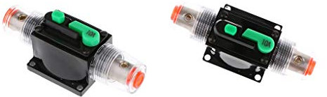 P Prettyia 2pcs Car Audio 12v / 24v / 32v 10a Inline Sicherungsautomat Sicherungshalter Manueller Reset Schalter