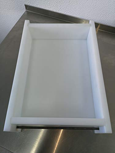 BioLousa Moule a Savon Professionnel en PEHD 500 pour 1 Bloc (28x8,5x39 cm) à Savon de +- 9100gr à découper en 5 Barres (5,5 cm x 8,2 cm x 39 cm)