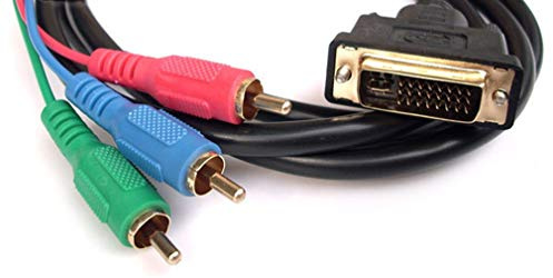 SM-PC® 1,5m DVI-I Kabel (24+5) -> 3x Cinch (RGB) Audio Video Analog #378