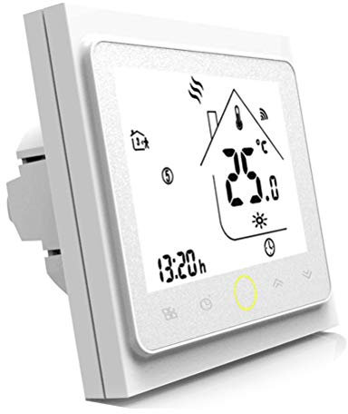 Wifi Smart Thermostat for Water Heating with Amazon Echo,Google Home Alexa Compatible Devices,Room Programmable Wireless Thermostats,Touch Screen Digital Temperature Controller 3A