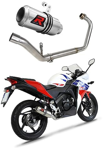 DOMINATOR Auspuffanlagen Schalldämpfer GP kompatibel mit CBR 125 R 2011-2018