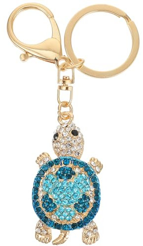 VALICLUD Strass Schildkröte Schlüsselanhänger Kristall Schildkröte Anhänger Schlüsselring Dekorative Keychain Ornament Auto Tasche Handtasche Anhänger Zubehör Inspiriert Keyring