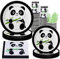 Panda Party Supplies Panda Geschirr Set inkl. Panda Pappteller Tassen Servietten Strohhalme für Panda Geburtstag Wediing Baby Shower Party Serves 10 Gäste