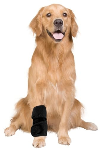 2pcs Dog Front Leg Wrist Guard,Dog Cat Leg Brace Elbow Protector Warm Knee Pads Surgery Wound Leggings Guard for Dogs Prevent Injury (S-Black)