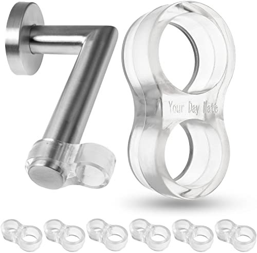 Türgriff Puffer, 6 Stück, Transparent, mit Ø 15 mm und Ø 18 mm Öffnung, für runde bis eckige Tür- und Fenstergriffe, gegen verschrammte Wände und Türklinken, Türstopper Wandschutz, Anschlagsdämpfer