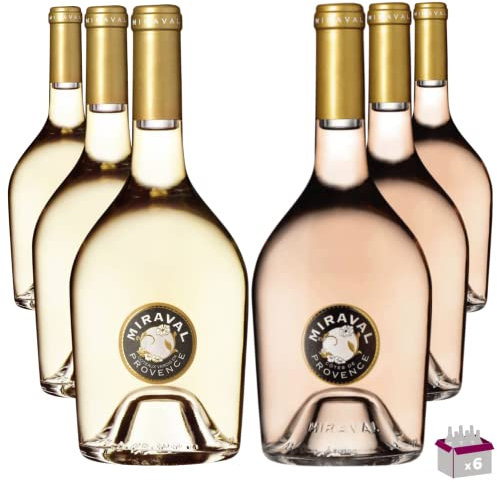 Lot découverte Miraval 6x75cL - 3 Côtes de Provence Rosé 2021 75cL 13% & 3 Côtes de Provence Blanc 2021 75cL 13%