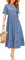 STYLEWORD Women Summer Dress Floral Short Sleeve Ladies Casual Swing Midi Dress with Pockets(Floral09,Large)