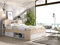 DEKIT GRUPO RIMOBEL Lanka, Cama Compacta para Dormitorio, Natural/Blanco, 95 X 149.6 X 218.5 Cm
