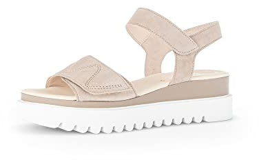 Gabor Damen Plateausandalen, Frauen Sandalen,Best Fitting,Plateausandaletten,Dicke Sohle,bequem,Sommerschuhe,Freizeitschuhe,Desert,37 EU / 4 UK