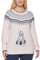 Tommy Hilfiger Maglione girocollo da donna Plus Polar Bear Fairisle a costine, Rosa, 0X
