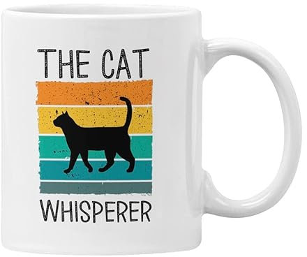 Plumfoolery The Cat Whisperer Mug Funny Gift Cat Owner Vet Veterinary Nurse (White)