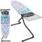 KADAX Planche à Repasser 120 x 42 cm, Table à Repasser Pliable avec Housse en Coton, Support de Fer, Pieds Antidérapants et Réglable en Hauteur (Bleu)