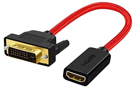 ANNNWZZD DVI Auf HDMI, HDMI DVI Adapter, HDMI Buchse DVI Stecker Kable 15CM