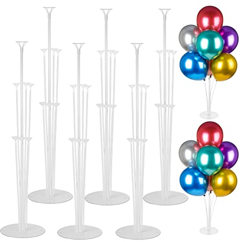 Voircoloria Balloon Stand Kits for Table Birthday Party Decorations, 6 Sets