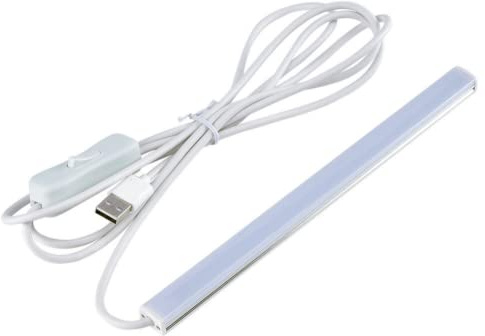 anso SMD 2835 5V LED Strip Bar Eye Care USB Desk Table Lamp Light for Bedside Book Reading (Warm White)