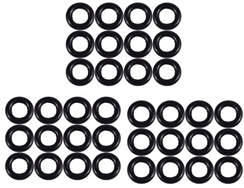 Kliplinc Schwarz 9 MM x 2.0 mm Rubber Dichtscheiben Oil Seal O Rings 36 PCS