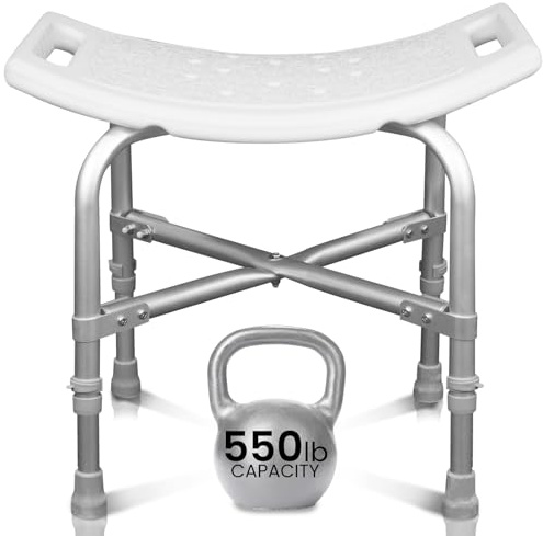 Vive Chaise de douche robuste – Tabouret de bain bariatrique et siège de baignoire pour baignoire intérieure – Pour personnes âgées, personnes âgées, handicapées et handicapées adultes – Antidérapant,