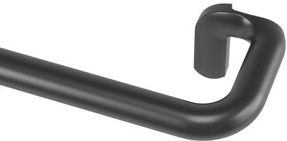 Umbra Twilight Gardinenstange, Ausziehbare Vorhangstange mit Abgerundeten Enden für ideale Raumabdunkelung, 167-365 cm, Schwarz