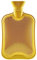 Hot Water Bottle Large 1.8L Rubber Hot Water Bag 1, 2 or 3 Pack Ribbed Surface One Side for Pain Relief Hot Cold Compress Cramps Back Pain Neck Pain (Yellow, 1 pc)