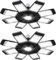 ANYPOWK Lumière de garage LED - 20000 lumens 6500K lumière du jour 200W, Huit Feuille lampes de plafond LED pour garage - Lot de 2