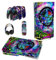 PlayVital Adesivo Skin per ps5 Slim Console Disco Edizione,Sticker Decal Cover Vinile per Controller Telecomando Cuffie Base di Ricarica-Foglie Colorate
