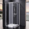 Duschmeister Economy Eckeinstieg 80x90 cm mit Schiebetüren Höhe 185 cm Dusche mit Gleittüren Duschkabine Duschabtrennung 800 x 900 mm - ausschwenkbare Türelemente für die leichte Reinigung