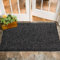 Mibao Fußmatte für Innen & Außen, 61x91cm Anthrazit Schwarz, Dauerhaft Waschbar, Schmutzfangmatte rutschfest für Eingangsbereich, Türmatte mit Naturkautschukrücken