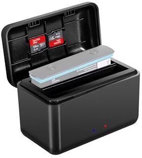 MotuTech Hub Station de Charge Double pour Insta360 X4 2 Batteries Charge Rapide USB Type-C