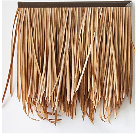 Palm Thatch Roll Simulation Stroh künstliche Stroh Prävention Antiseptische Isolierung Dach Gras Scenic Pavillon Dekoration Stroh Fake Grass Thatch Roll 2pcs# Farbe: Gelb d, Größe: 0,5 x 0,5 m(Yellow