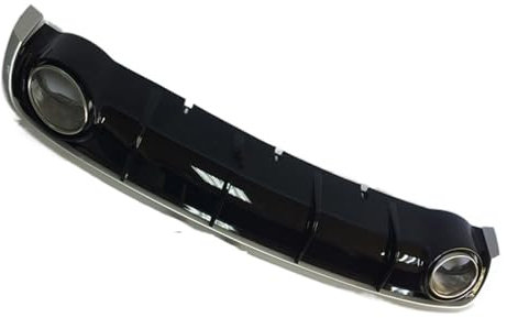 Heckstoßstangen-Diffusorlippe, verchromt, schwarzer Spoiler-Splitter und Schalldämpferrohr, Auspuffblende, Body-Kit for Audi A6 C7 2012–2015