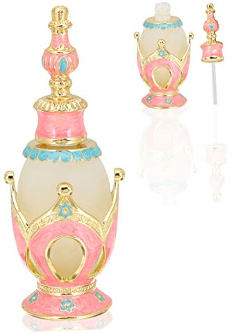 HOMOCONO Flacon De Parfum Vide en Verre 25 ML Rose Couronne Flacon Diffuseur D'arômes Multifonction pour Huile Essentielle Décor Intérieur Présent Noël