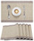 JEMIDI 6er Set Tischset gerippt - 6 Tischsets aus Baumwolle - 6X Boho Platzdeckchen Platzset aus Stoff - Tisch Sets Platzsets Placemats - Grün/Cremefarben