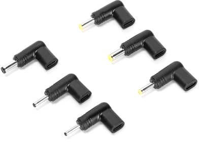 Ruimou 6Pcs 90°5V Type C Female To DC Male Power Adapter For Laptop Router | For Mobile Power Supply Charger Connector