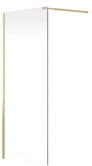 Vente-unique - Paroi de douche à l'italienne - Doré - Verre 6 mm - 120x200 cm - DAREN