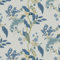 Fiula Papier peint autocollant bleu et blanc - Motif oiseau et floral - 41 cm x 10 m - Papier contact décoratif imperméable pour chambre à coucher, salon, locataire