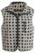 Geagodelia Damen Karierte Weste Fluffy Elegante Kurze Zip Up Ärmellose Jacke Oberteile Outdoor Gilet Top Damenweste Frühling Herbst (Grün, M)