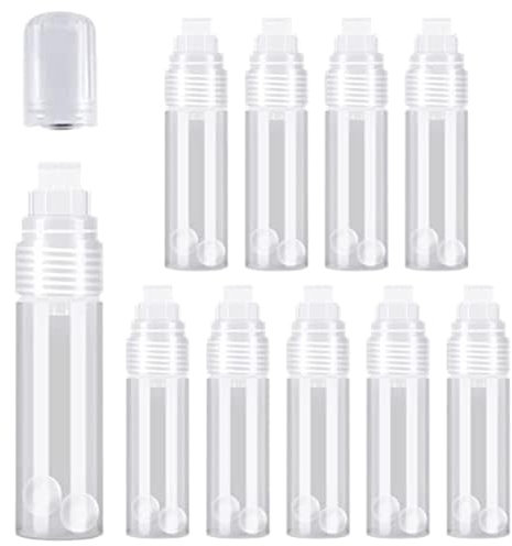 Rtxbvg Lot de 10 Marqueurs de Peinture Acrylique Rechargeables Marqueurs Acryliques Vides Transparents 15 mm pour Peinture Rupestre sur Bois