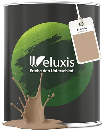 Veluxis Wandfarbe Beige Braun matt 1 L – Amber Stone