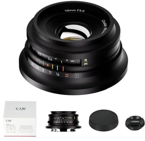 7artisans 10 mm F3.5 Ultra-Weitwinkel-APS-C spiegelloses Kameraobjektiv für Fuji X-Mount, ideal für Vlogging und Selfies, kompakt und leicht, für Video, Reisen