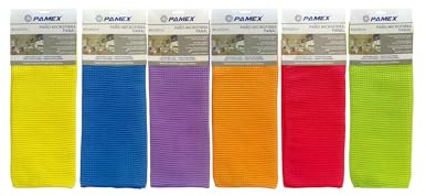 PAMEX – Paños de Limpieza Microfibra Gigante Panal 40x60 cm– Alta Absorción, Multiusos Hogar, Cocina, Coche – 300 gsm – Azul, Verde, Amarillo, Naranja, Rojo, Lila (12)