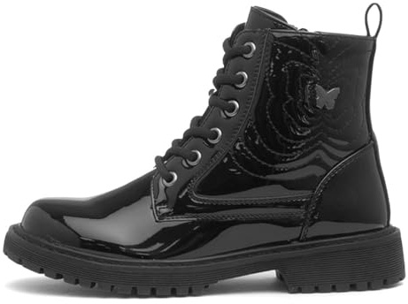 Walkright Cornelia Girls Black Patent Ankle Boot - Size 12 Child UK - Black