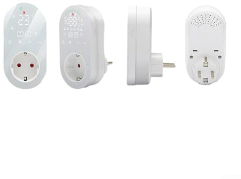 Prise thermostat programmable intelligente WiFi avec écran tactile et sonde de température, modes de chauffage et de refroidissement pour chauffage électrique au sol, greniers, refroidisseurs de