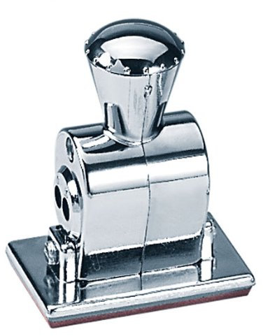 Wedo 875 Stema Datumstempel (mit Text Gebucht/Konto Abdruckgröße 3 x 5 cm, verchromtes Metallgehäuse)