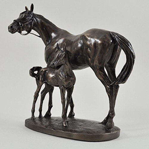 Mare And Foal Bronze Statue Sculpture By D. Geenty by Horse Sculptures