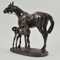 Mare And Foal Bronze Statue Sculpture By D. Geenty by Horse Sculptures