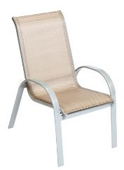 MERXX Garten-Stapelsessel Alugestell Textilbespannung beige 2 Sessel