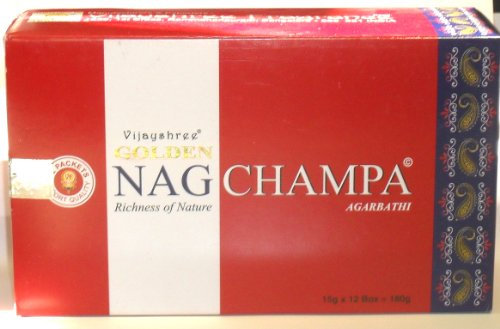 Nag Champa Räucherstäbchen, Box mit 12 Packungen à 15 g