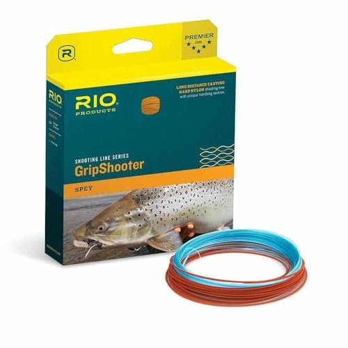 RIO Fliegenfischen Fliegenschnur Grip Shooter 15,9 kg Angelschnur, Orange/Orange