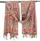 GURU SHOP Indischer Pashmina Schal, Schultertuch, Boho Stola mit Paisley Muster - Orange/creme, Herren/Damen, Synthetisch